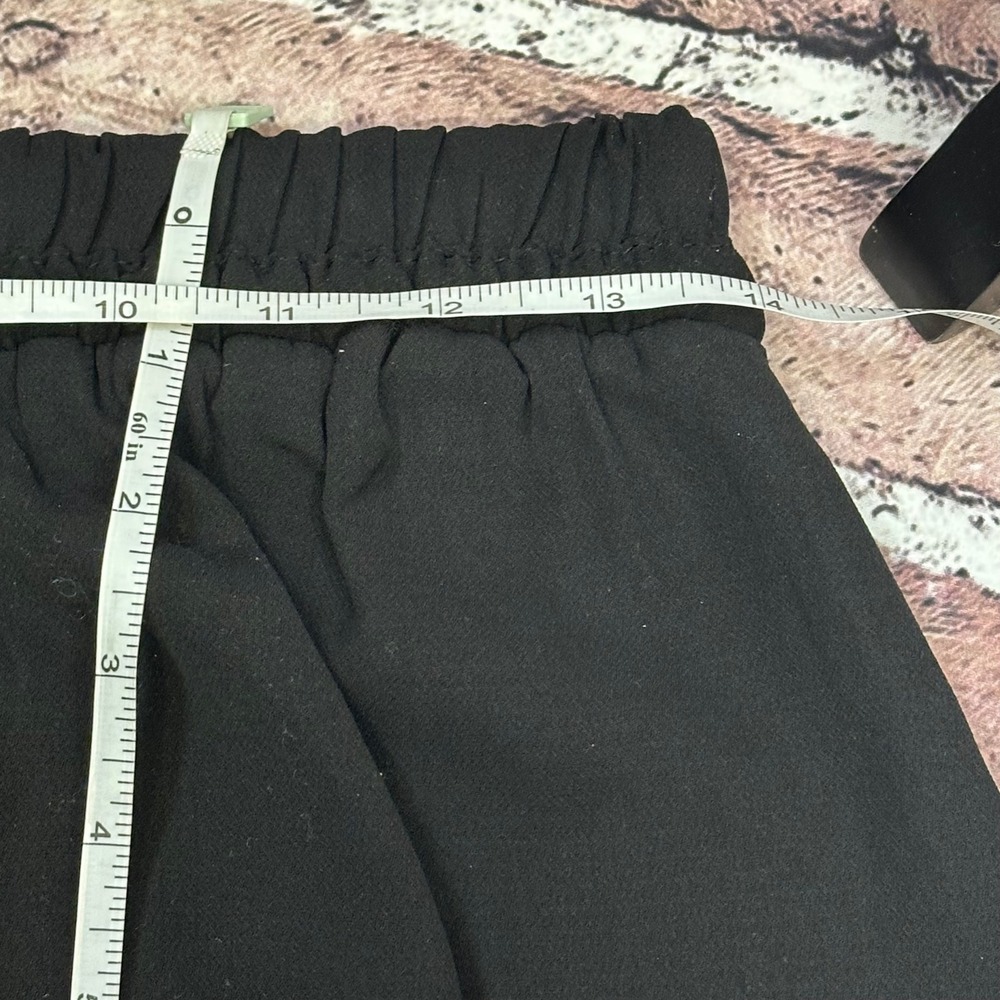 Faded Glory Black Midi Skirt Small 4-6 Elastic Drawstring Waist Cottagecore Girl - Picture 9 of 10